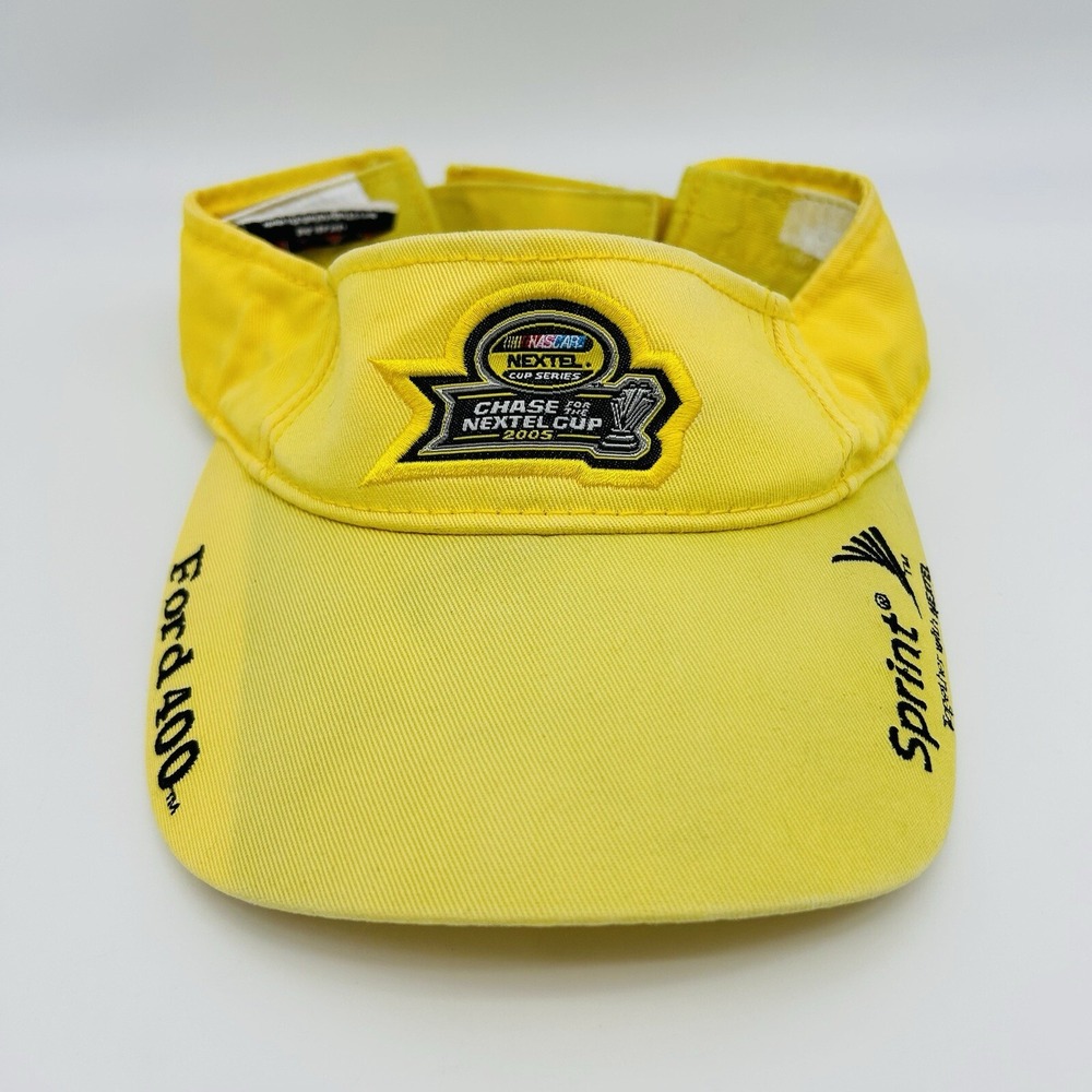 Ford 400 Hat Cap Strap Back Yellow Visor NASCAR Racing Nextel Cup 2005 Mens